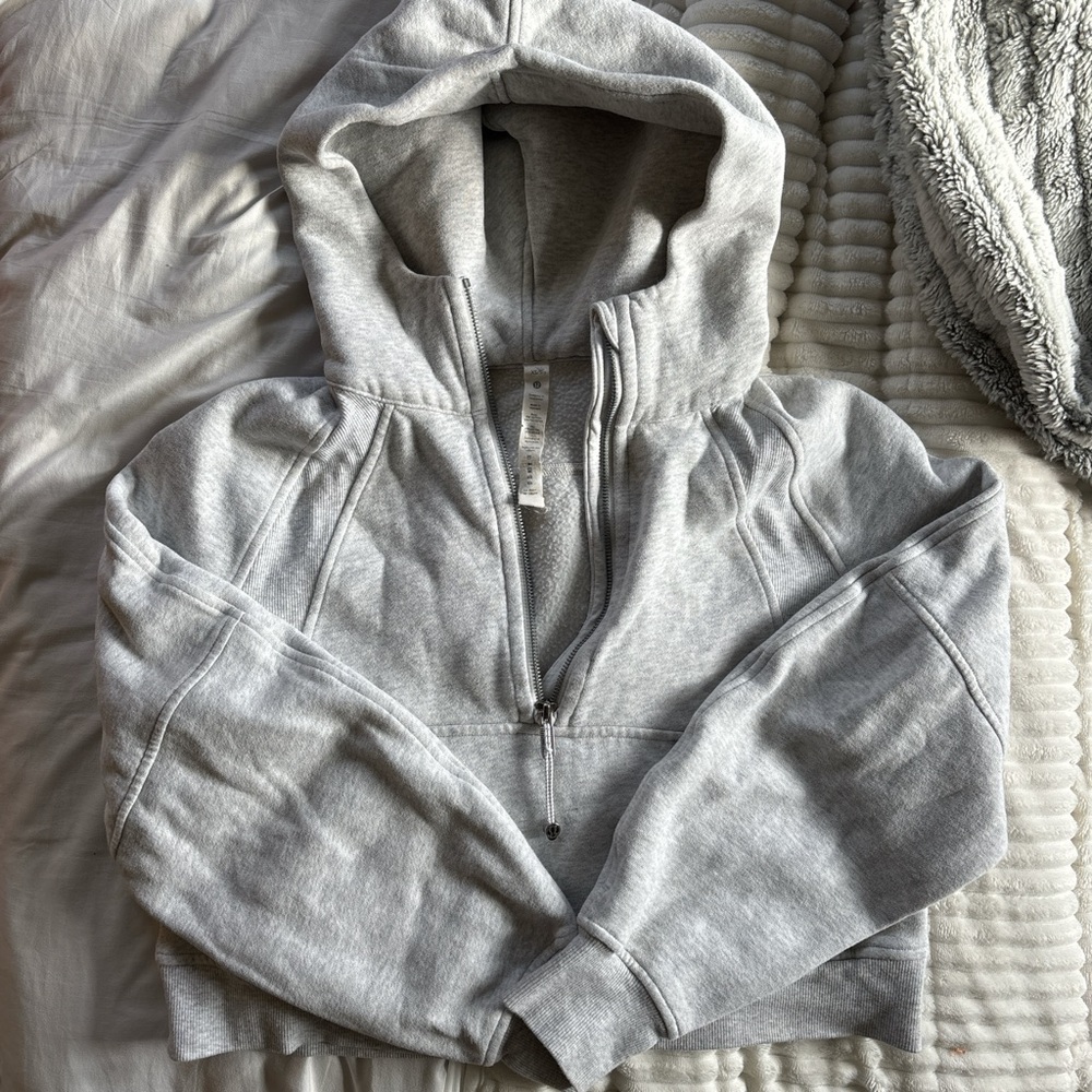 Cropped scuba half zip